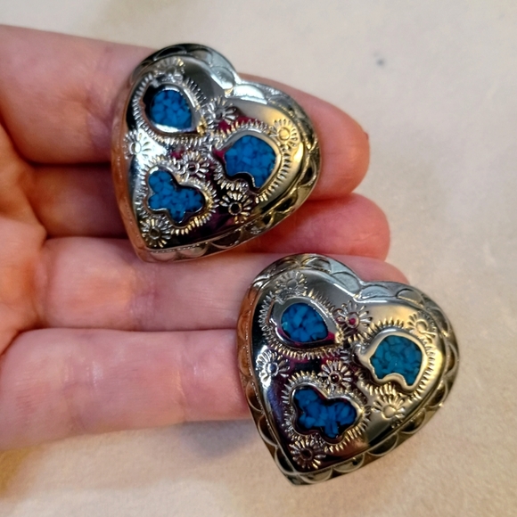 Trifari Large Heart Animals Clip-on Earrings